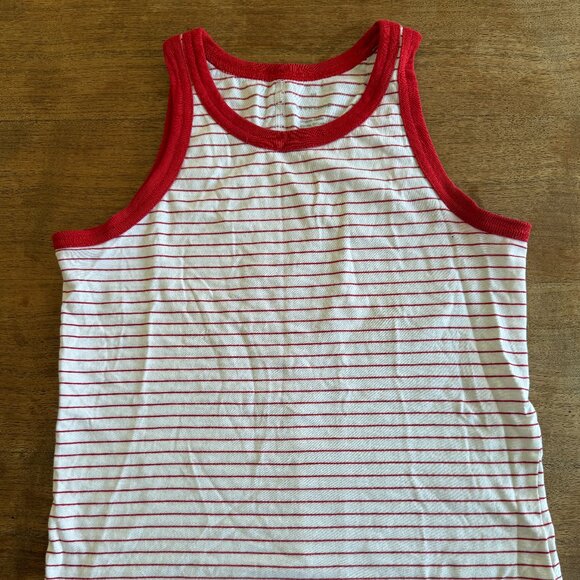Everlane Tank in Essential Cotton - Red Stripe - Picture 1 of 4